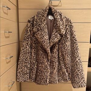 Animal Print Teddy faux fur Jacket